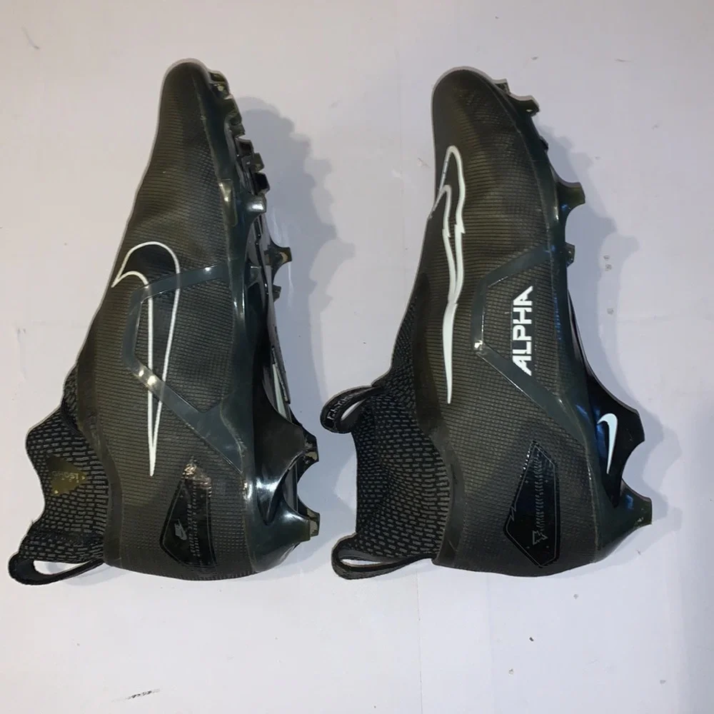 Nike Alpha Flyknit Black Cleats Size 10.5 Laceless